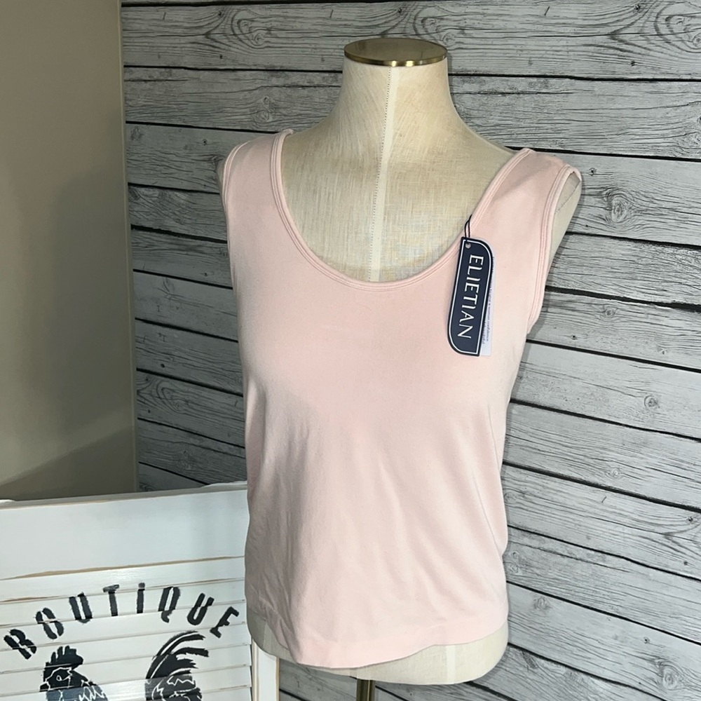 Elietian BUILT-IN-BRA  bra TANK top Blush with pads and shelf bra Brami
